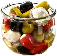 Oliven-Mozzarella-Antipasti von Meiks Catering München